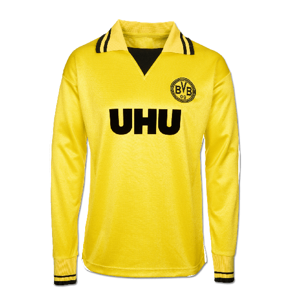 Borussia Dortmund BVB Trikot Gr M L XL langarm Retro 1975 T-Shirt vintage 70er 