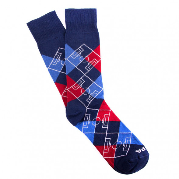 Argyle Pitch / Navy Blau - Rot - Blau -  Whiite