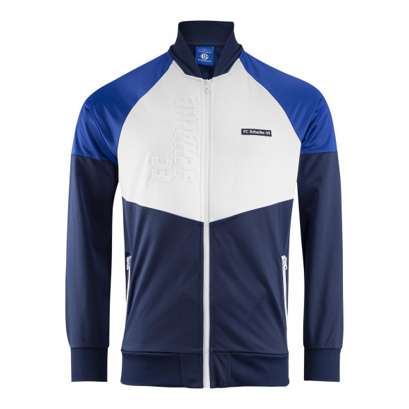 Schalke 04 retro Trainingsjacke Blau/Weiß