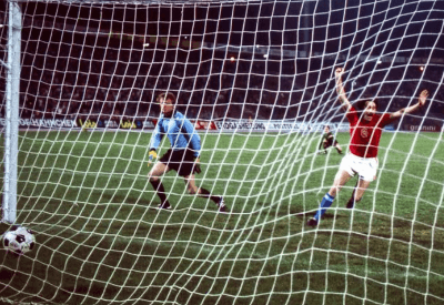 PANENKA after SHOOTING HIS FAMOUS PENALTY AGAINST GERMANY